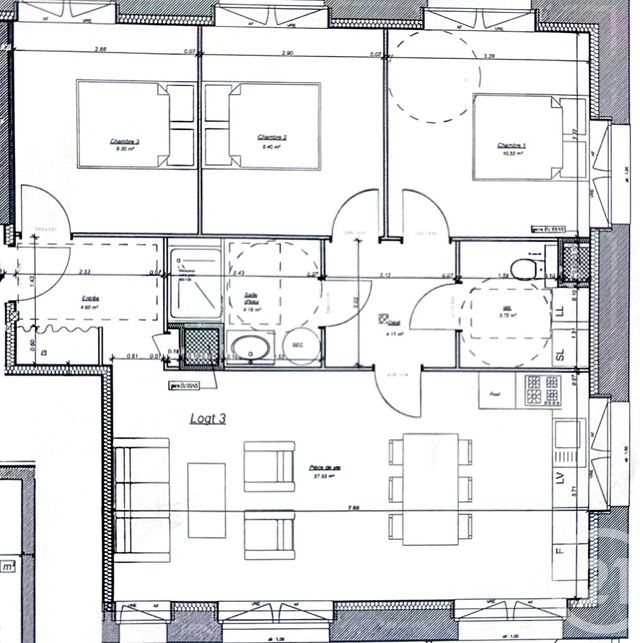 Appartement T4 à vendre - 4 pièces - 72.87 m2 - PLANCOET - 22 - BRETAGNE - Century 21 Dufeil Invest